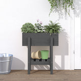 Vidaxx Pflanzgefäß 62x30x69 cm massives Kiefernholz grau