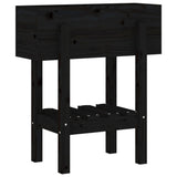Vidaxx Pflanzgefäß 62x30x69 cm massives Kiefernholz schwarz