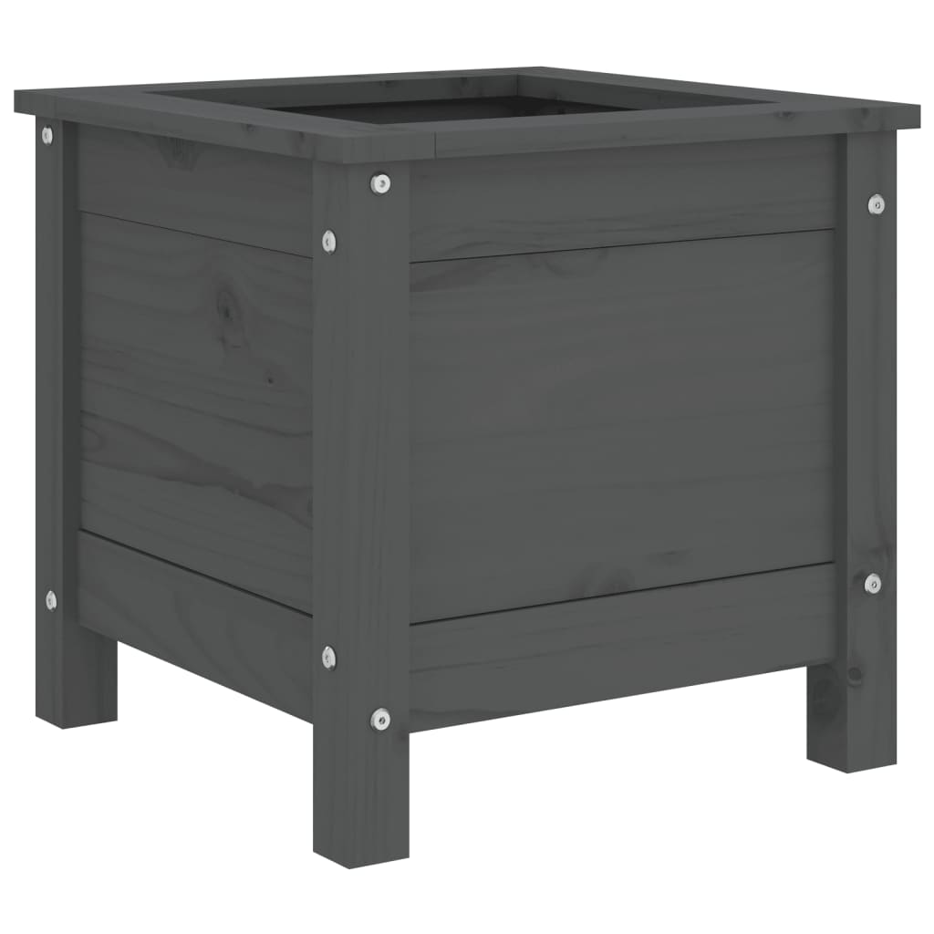 Vidaxx Pflanzgefäß 40x40x39 cm massives Kiefernholz grau