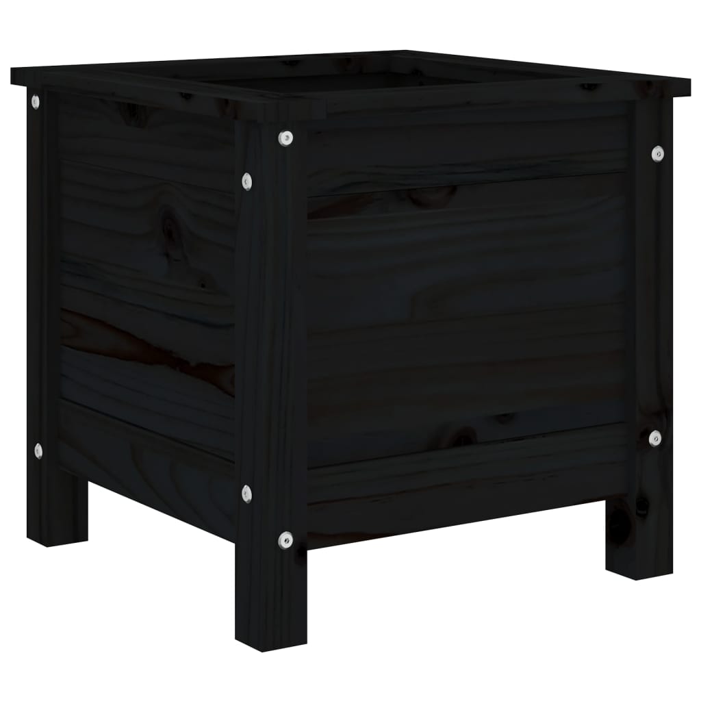 Vidaxx Pflanzgefäß 40x40x39 cm massives Kiefernholz schwarz