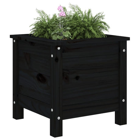 Vidaxx Pflanzgefäß 40x40x39 cm massives Kiefernholz schwarz