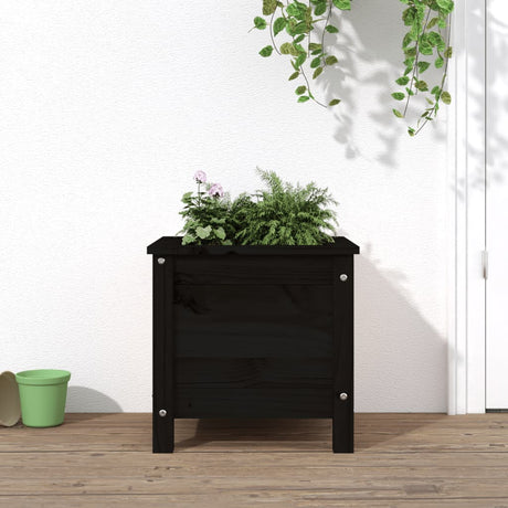 Vidaxx Pflanzgefäß 40x40x39 cm massives Kiefernholz schwarz