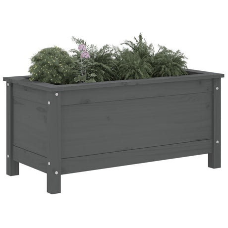 Vidaxx Pflanzgefäß 82,5x40x39 cm massives Kiefernholz grau