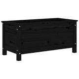 VidaXL Pflanzgefäß 82,5x40x39 cm massives Kiefernholz schwarz