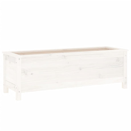 Vidaxx Pflanzgefäß erhöht 119,5x40x39 cm massives Kiefernholz weiß