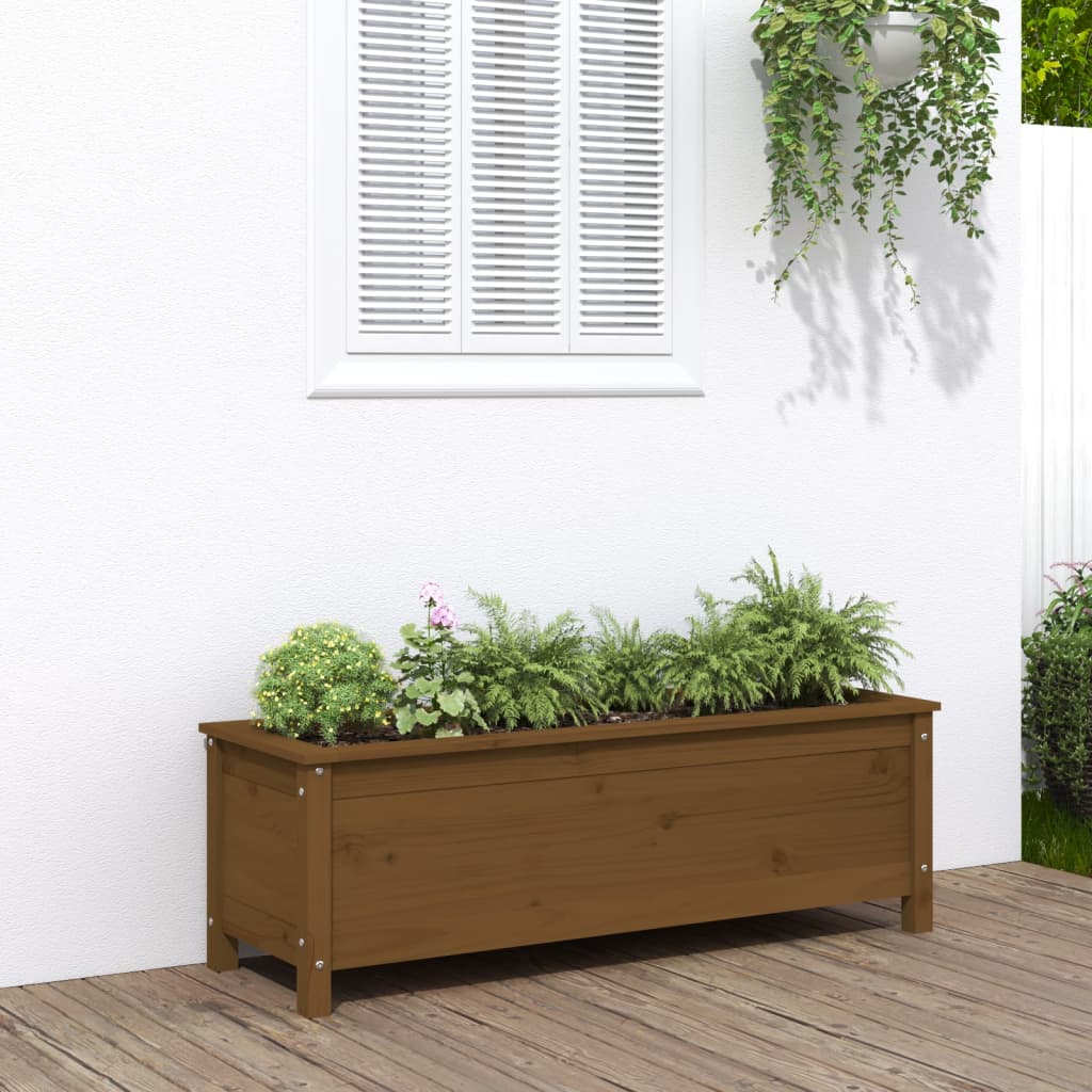 Vidaxl Planter höjde 119.5x40x39 cm Solid Pine Honey Brown