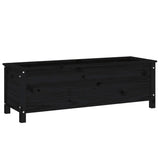 Vidaxx Pflanzgefäß erhöht 119,5x40x39 cm massives Kiefernholz schwarz