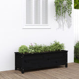 Vidaxl Planter höjde 119,5x40x39 cm solid tallsvart