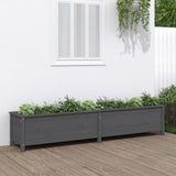 Vidaxl Planter recaudó 199.5x40x39 cm de pino sólido gris