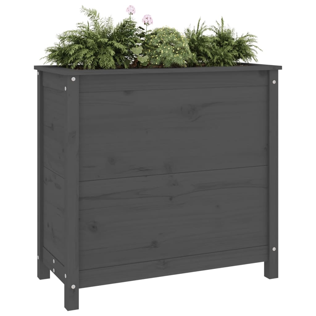 Vidaxx Pflanzgefäß 82,5x40x78 cm massives Kiefernholz grau
