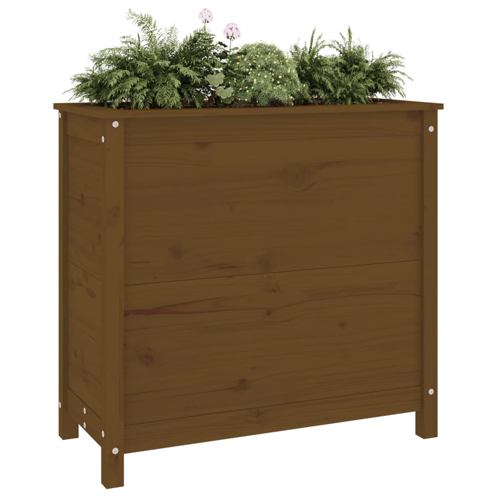 Vidaxx Pflanzgefäß 82,5x40x78 cm massives Kiefernholz honigbraun