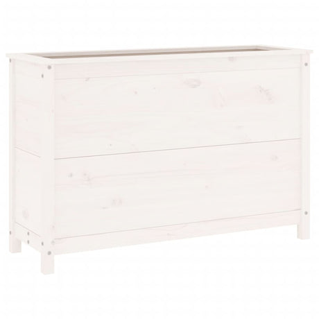 Vidaxx Pflanzgefäß erhöht 119,5x40x78 cm massives Kiefernholz weiß