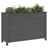Vidaxx Pflanzgefäß erhöht 119,5x40x78 cm massives Kiefernholz grau