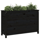 Vidaxl Planter erhéicht 119,5x40x78 cm festen Piste schwaarz