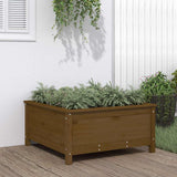 Vidaxx Pflanzgefäß 82,5x82,5x39 cm massives Kiefernholz honigbraun