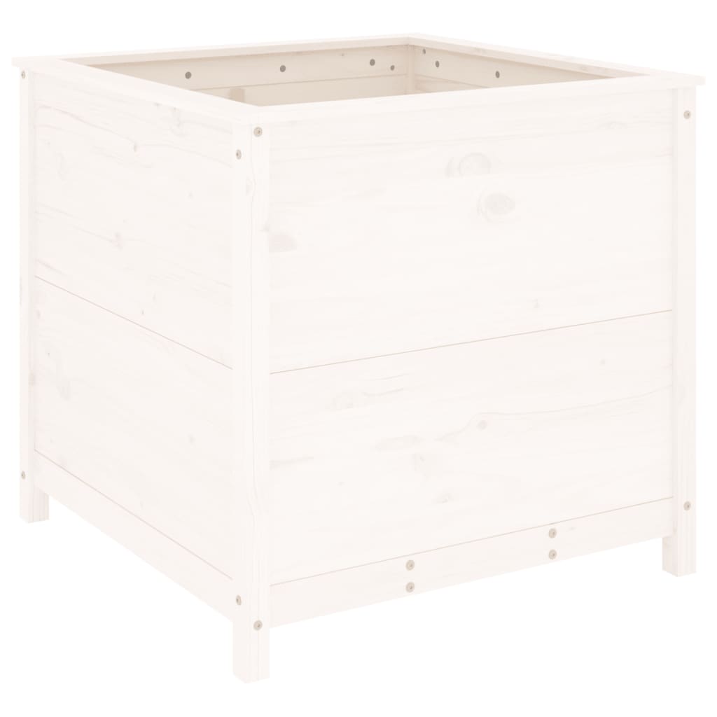 Vidaxx Pflanzgefäß 82,5x82,5x78 cm massives Kiefernholz weiß