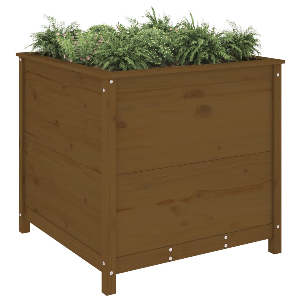 Vidaxx Pflanzgefäß 82,5x82,5x78 cm massives Kiefernholz honigbraun