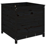 Vidaxx Pflanzgefäß 82,5x82,5x78 cm massives Kiefernholz schwarz