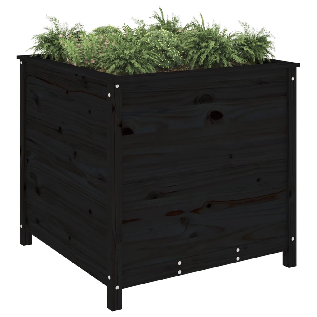 Vidaxl Planning box 82.5x82.5x78 cm Solid pine black