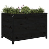 Vidaxx Pflanzgefäß erhöht 119,5x82,5x78 cm massives Kiefernholz schwarz