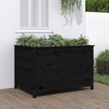 Vidaxx Pflanzgefäß erhöht 119,5x82,5x78 cm massives Kiefernholz schwarz
