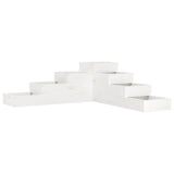 Vidaxl plantenbak 4-laags 106x104,5x36 cm massief grenenhout wit