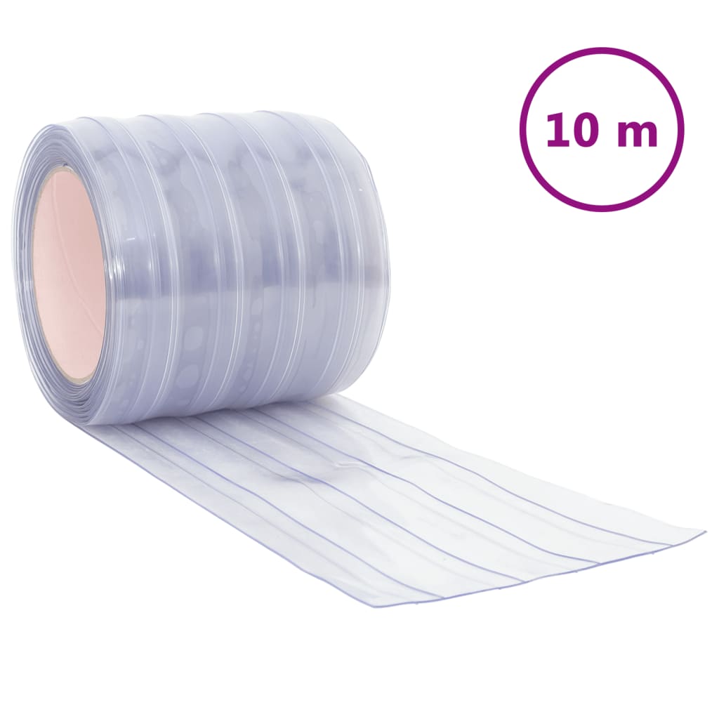 Vidaxxl Türvorhang 200 mm x 1,6 mm 10 m PVC transparent