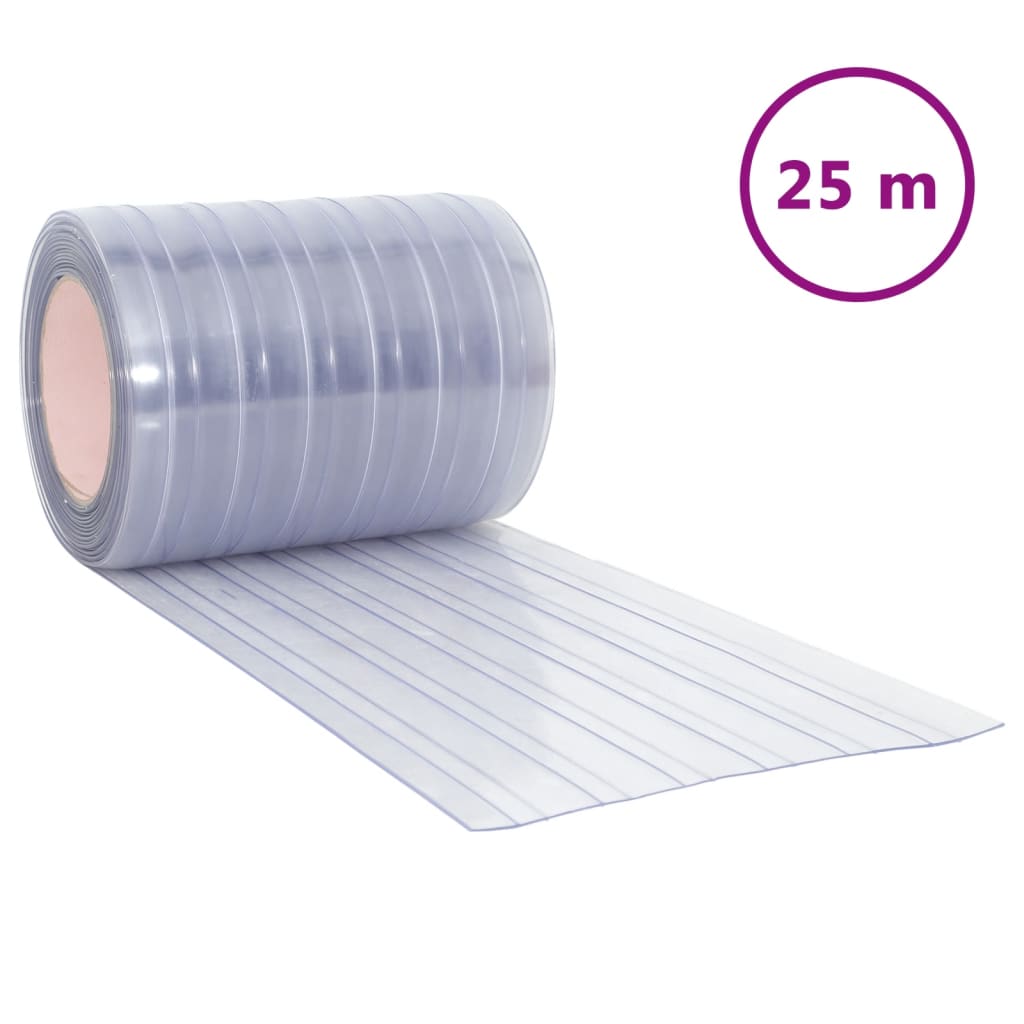 Vidaxl -Türvorhang 300x2,6 mm 25 m PVC transparent