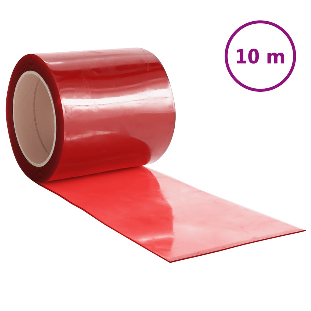 VidaXL Türvorhang 200x1,6 mm 10 m PVC rot