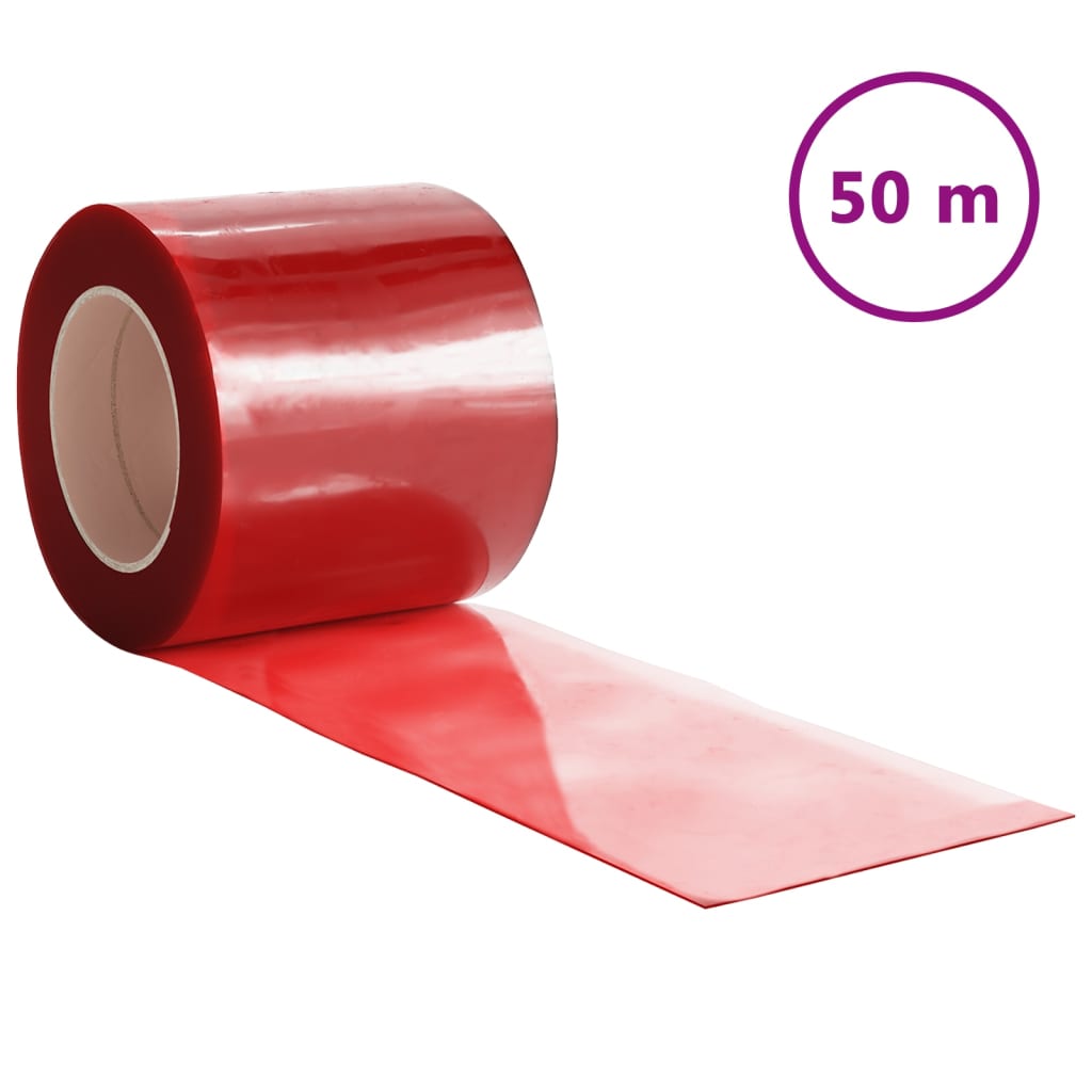 Vidaxl deurboordijn 200x1,6 mm 50 m PVC rouge