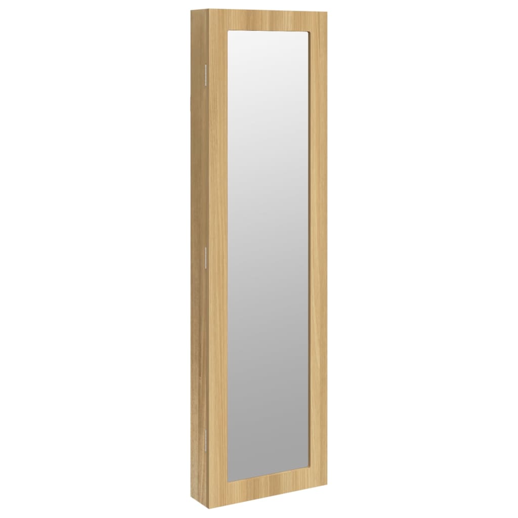 VidaXL Schmuckschrank mit Spiegel zur Wandmontage 30x8,5x106 cm