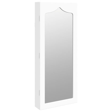Vidaxx Schmuckschrank mit Spiegel zur Wandmontage 37,5x10x90 cm weiß