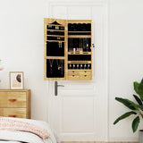 Vidaxx Schmuckschrank mit Spiegel zur Wandmontage 37,5x10x90 cm