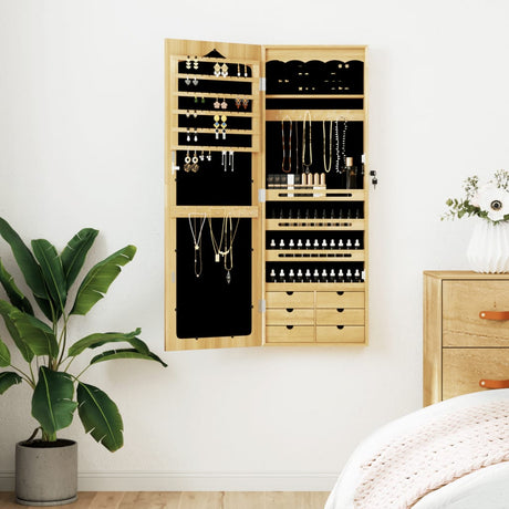 Vidaxx Schmuckschrank mit Spiegel zur Wandmontage 37,5x10x106 cm