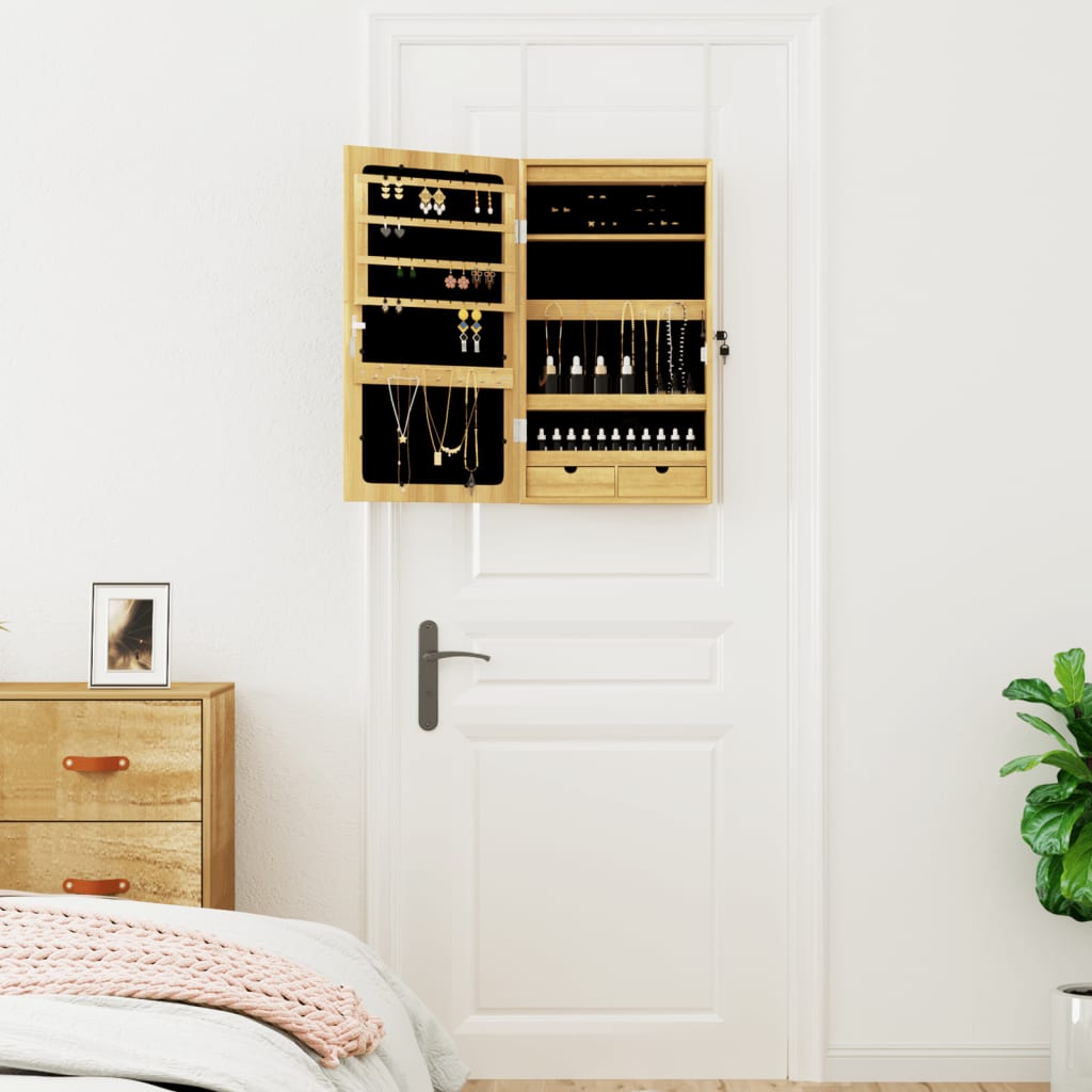 Vidaxx Schmuckschrank mit Spiegel und LED-Wandmontage