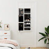 Vidaxx Schmuckschrank mit Spiegel und LED-Wandmontage weiß