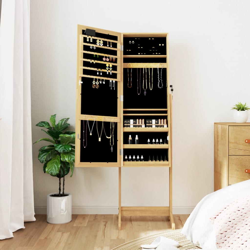 Vidaxx freistehender Schmuckschrank mit Spiegel und LED-Beleuchtung