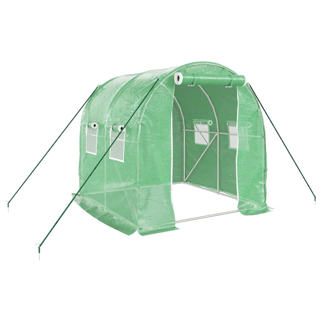 Vidaxxl Gartengewächshaus mit Stahlrahmen 4 m² 2x2x2 m