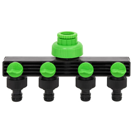 Vidaxx Wasserhahnadapter 4-Wege 19,5x6x11 cm ABS PP grün und schwarz