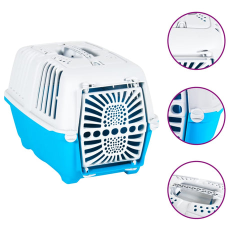 VIDAXL -Reisekorb 55x36x36 cm Polypropen weiß und blau