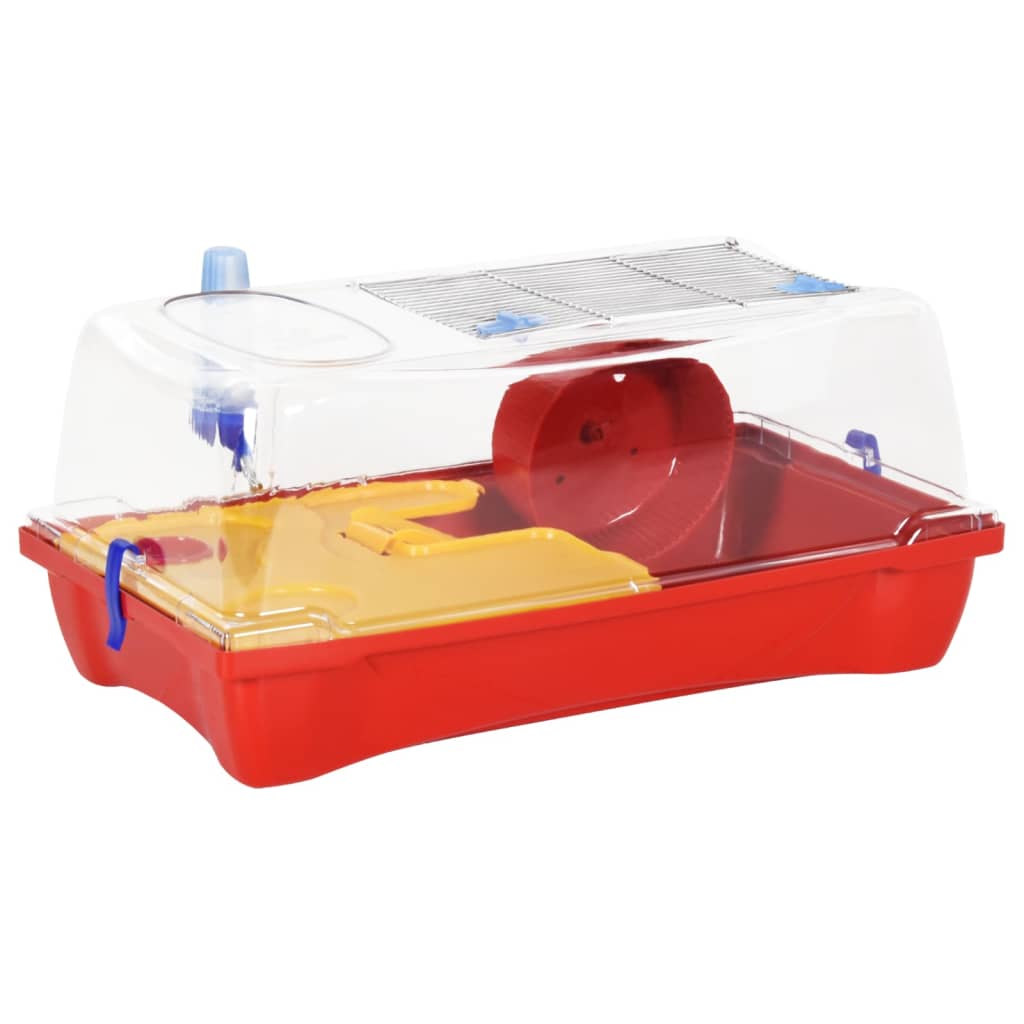 Vidaxl hamsterkooi 57x33x26 cm en polypropène rouge