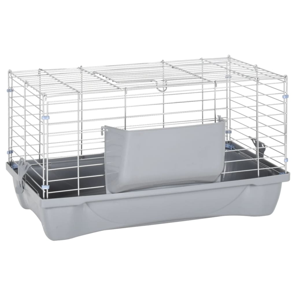 VidaXL animal loft small animals 58x32x31 cm polypropene and metal gray