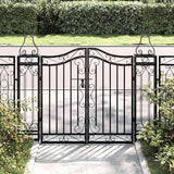 VidaXL Tor 121x8x100 cm Schmiedeeisen schwarz