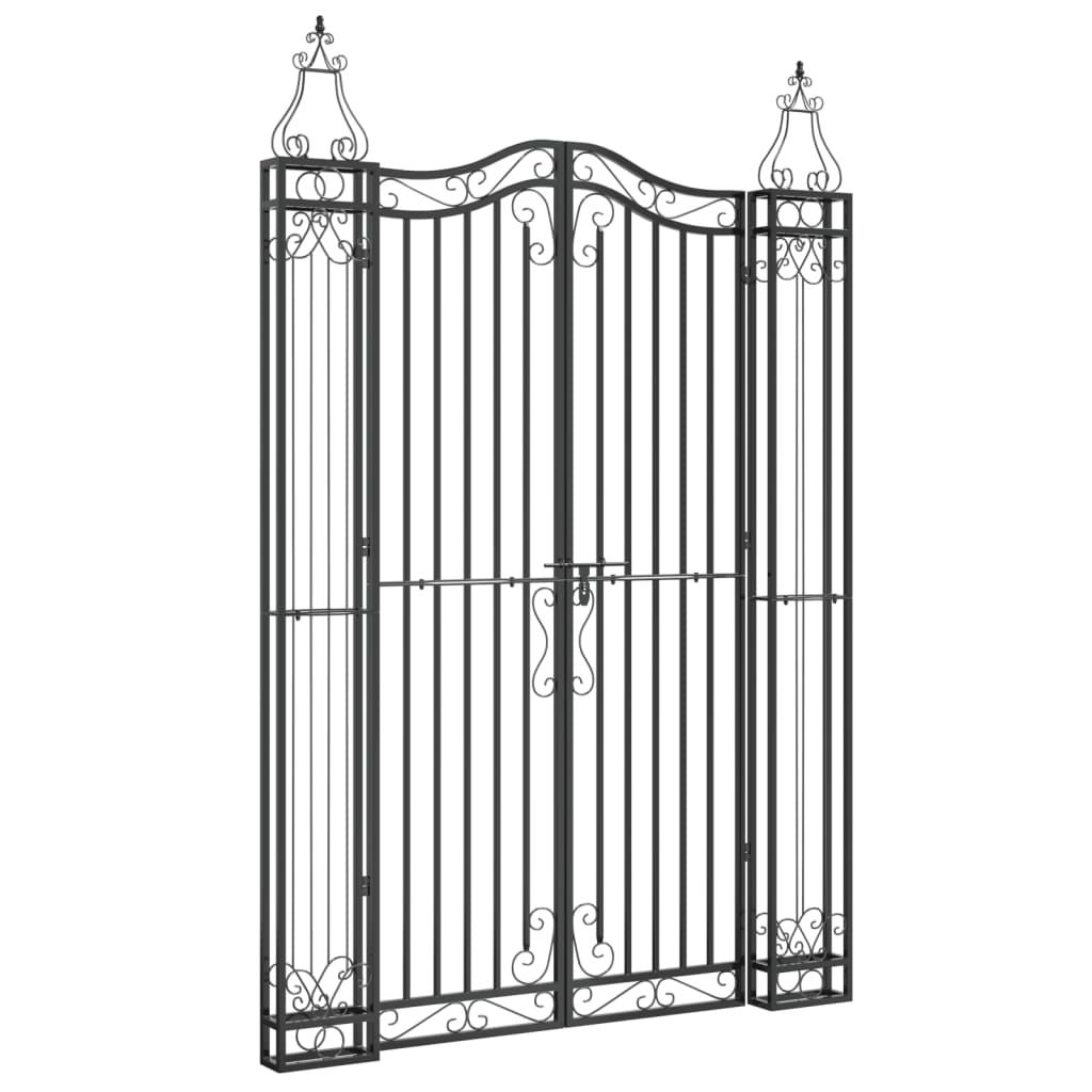 Vidaxx Tor 121x8x180 cm Schmiedeeisen schwarz