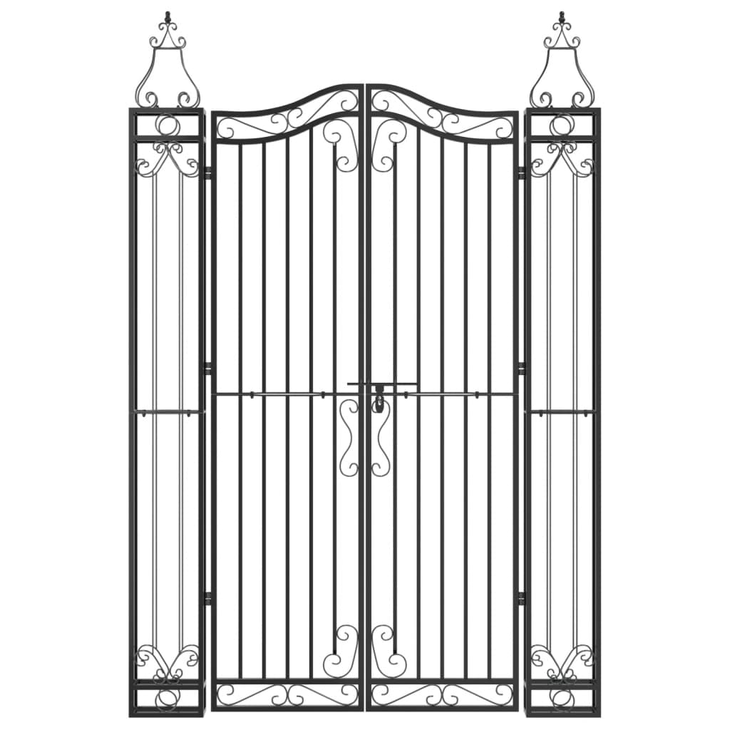 Vidaxx Tor 121x8x180 cm Schmiedeeisen schwarz
