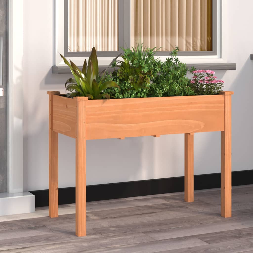 Vidaxx Pflanzgefäß mit Futter 118x59x76 cm massives Kiefernholz braun
