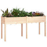 Vidaxxl Pflanzgefäß mit Futter 161x45x76 cm aus massivem Kiefernholz