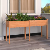 Vidaxx Pflanzgefäß mit Futter 161x45x76 cm massives Kiefernholz braun