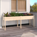 Vidaxx Pflanzgefäß mit Futter 203x53x76 cm aus massivem Kiefernholz