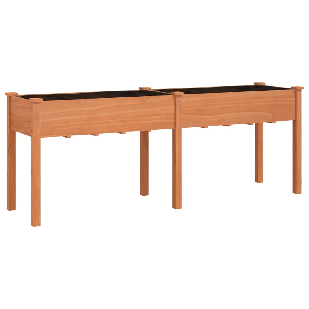 Vidaxx Pflanzgefäß mit Futter 203x53x76 cm massives Kiefernholz braun